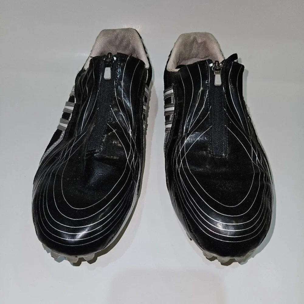 Adidas Techstar Track & Field Cleats Black Silver White Shoes 553838 US 10 READ